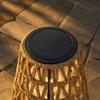 Imitation Rattan Solar Table Lamp Solar Powered Floor lamp with skirt  Balcony