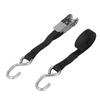 1in 25mm Ratchet Tie Down Straps Black Rust Proof Precise Stitching for MotorcycleTrailer Truck Kayak Boat 3 M   9.8ft