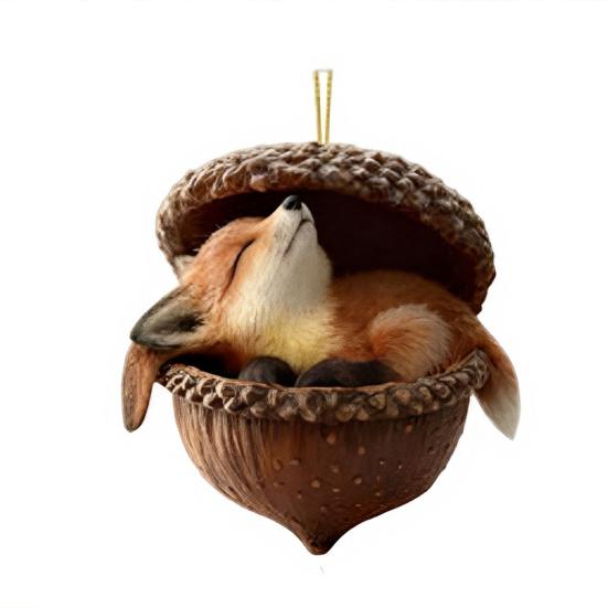 Уютные лесные желуди, 2D акриловые подвесные украшения в виде животных для рождественской елки, вечеринки в лесной тематике, домашнего декора