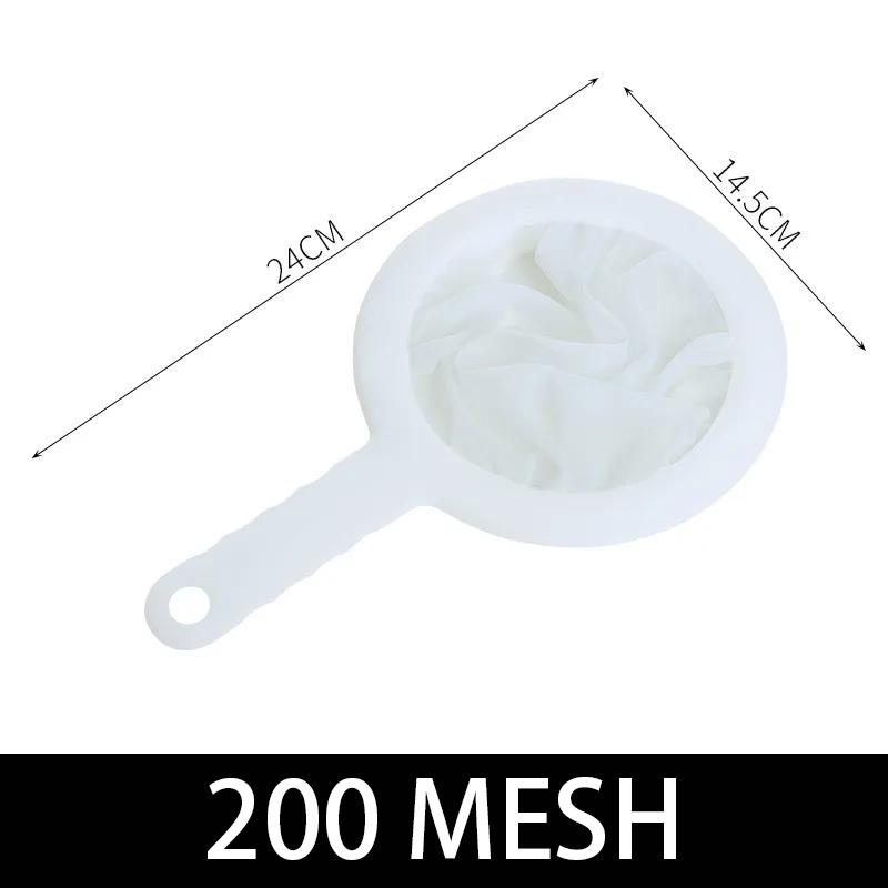 Нейлоновый ультратонкий сетчатый фильтр, пластиковый сетчатый дуршлаг с ручкой для фильтрации йогурта, сока, чая, детского питания, соевого молока, меда, вина