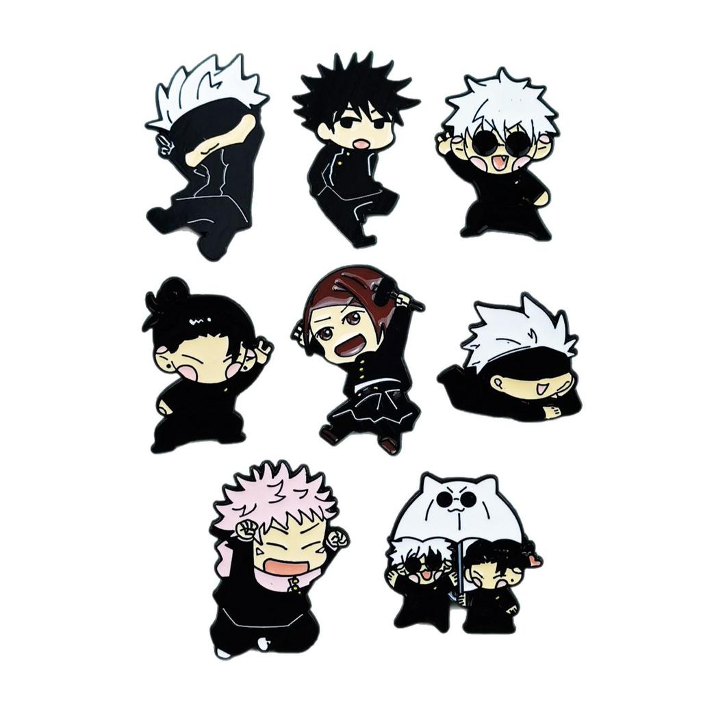 Милая Брошь-значок из сплава с персонажем Jujutsu Kaisen - Аниме значок для одежды, рюкзаков и студенческих аксессуаров.
