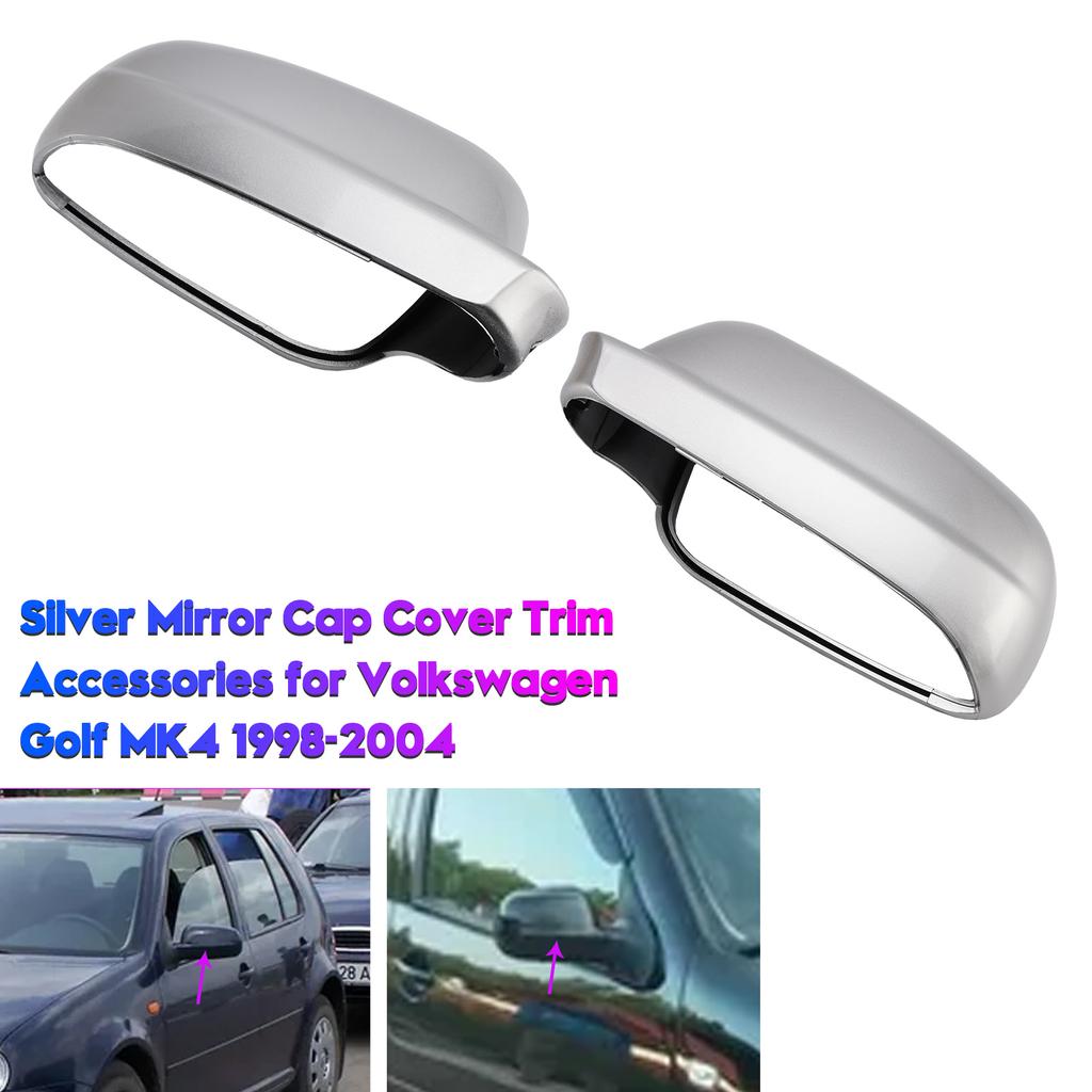 Silver Mirror Cap Cover for Volkswagen Golf MK4 1998-2004