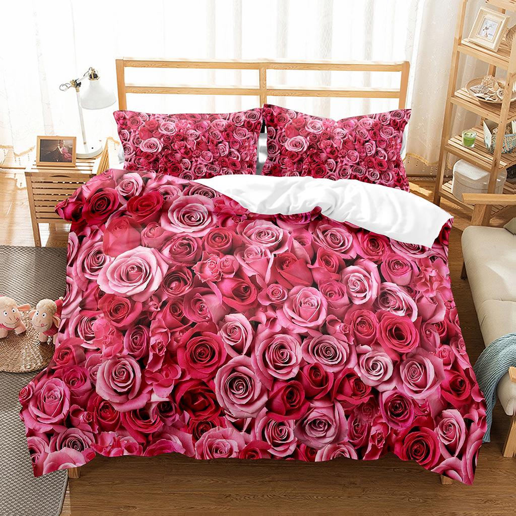 Цветочный пододеяльник, комплект постельного белья, двуспальный, односпальный, размера «king-size» для детей, подростков, взрослых, комплект постельного белья, пододеяльник с наволочкой