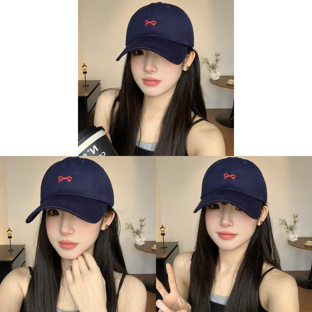 Elegant Embroidered Bow Baseball Cap For Women Stylish Lightweight Sunshade Hat