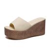 Women's Shoes Muffin Thick-soled Heightening Table Women's Sandals Slippers One-word Casual Outer Wear Sandals