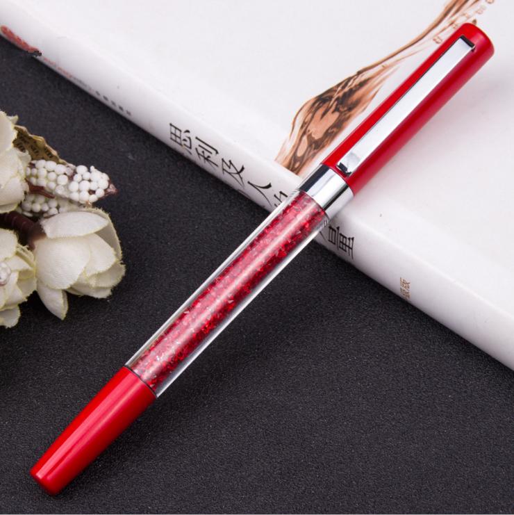 Роскошная шариковая ручка-ролик, металлические офисные школьные принадлежности, розовое золото, вращающиеся канцелярские принадлежности