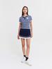 Свитер SERGIO TACCHINI W Sabatini в полоску с воротником-стойкой и коротким рукавом