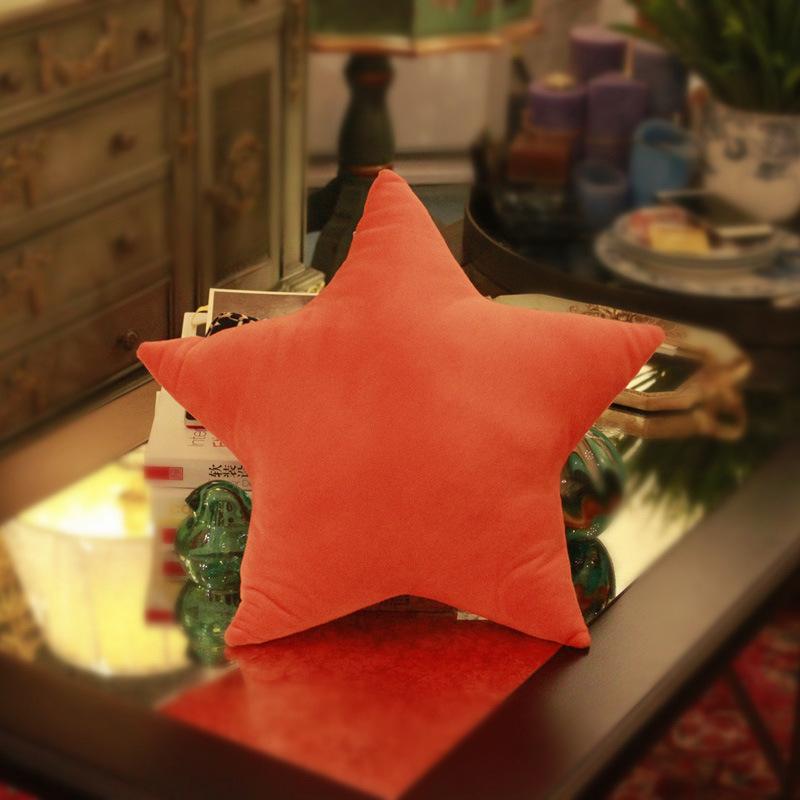 Love Heart Throw Pillow Peach Heart Five-Star Cushion Plush Toy Kindergarten Five-Pointed Star Rag Doll Children'S Holiday Gift