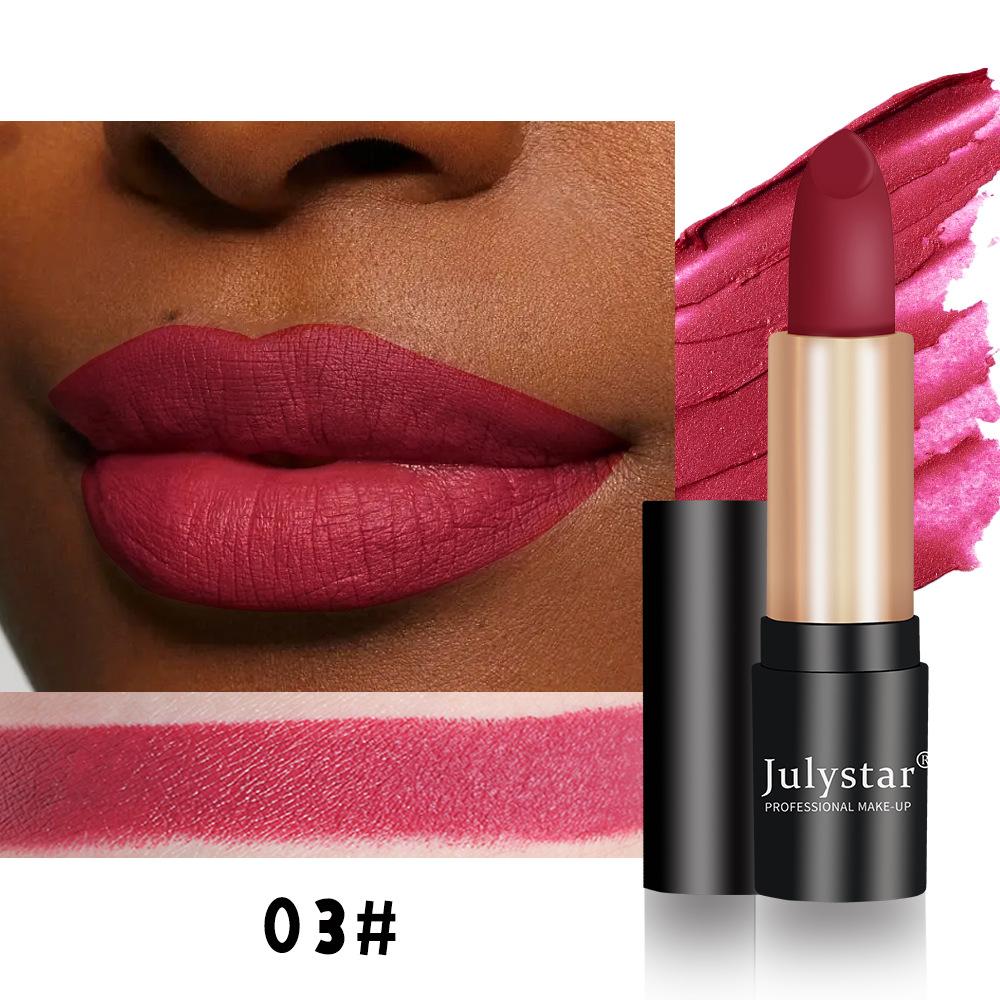 Макияж Губная помада Матовый цвет Не выцветает Не окунаемая губная помада