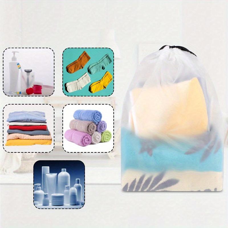 Travel Shoe Bag with Drawstring - Portable Clear Plastic Shoe Storage Bag for Vacation Cruise Essentials, Men's and Women's