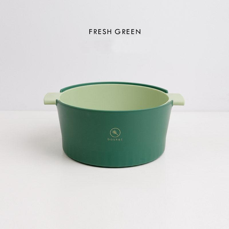 Большая утолщенная съемная раковина для мытья фруктов и овощей, бытовая двухслойная пластиковая корзина для хранения слива для кухни