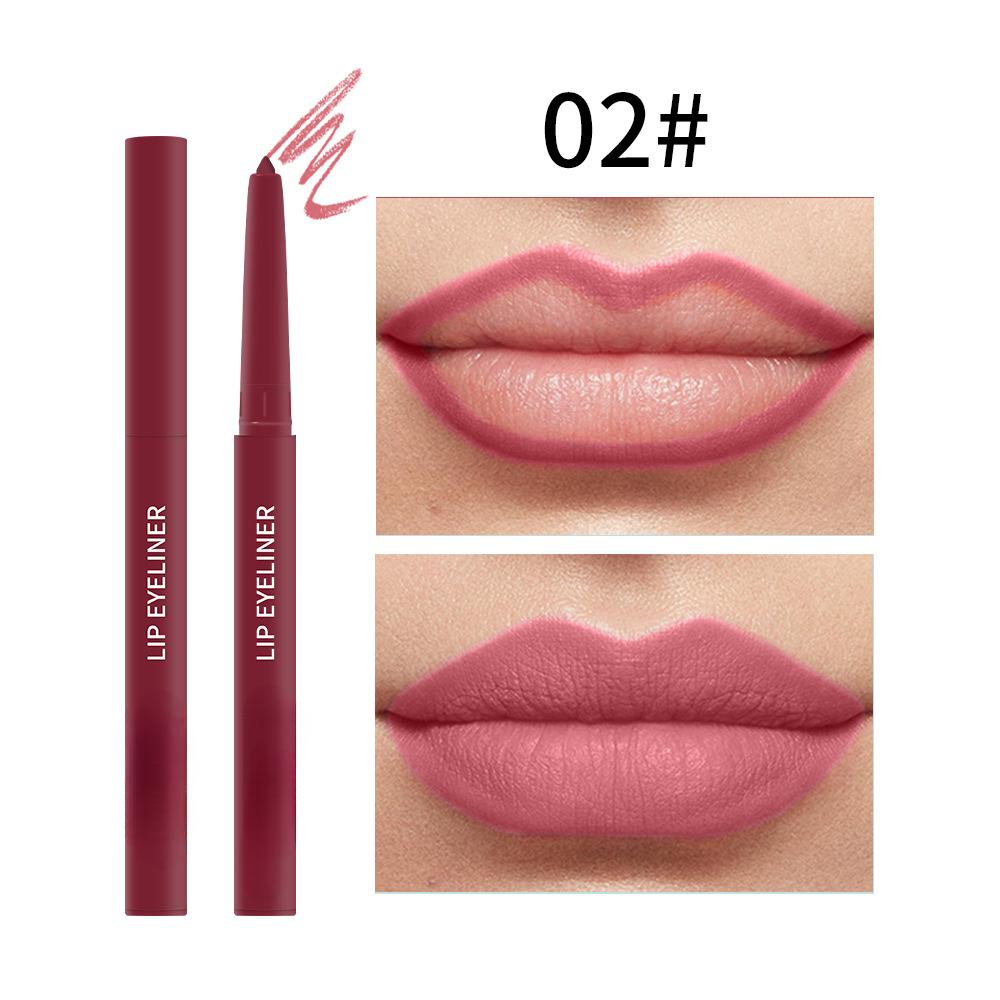 Waterproof Sweat-proof and Non-decolorizing Automatic Lip Liner Matte Multi-color Lip Liner