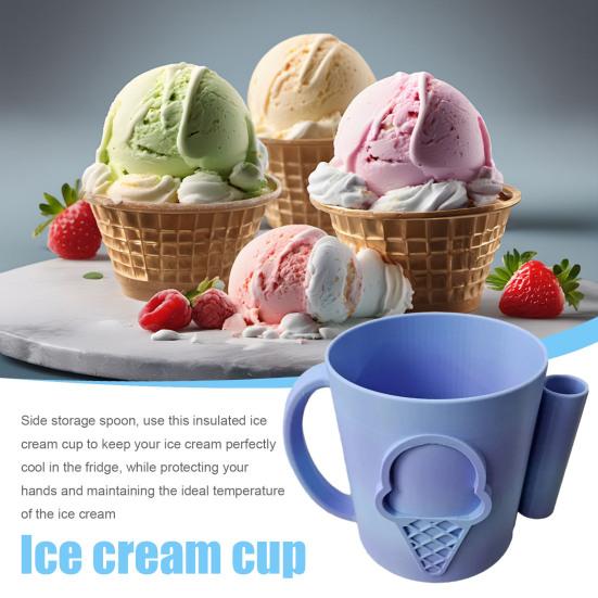 Держатель для пинты мороженого с прорезью для ложки, Изолированные рукава для пинты мороженого, Многоразовый многоцелевой контейнер-охладитель на 16 унций для сливочной газировки, пивных банок