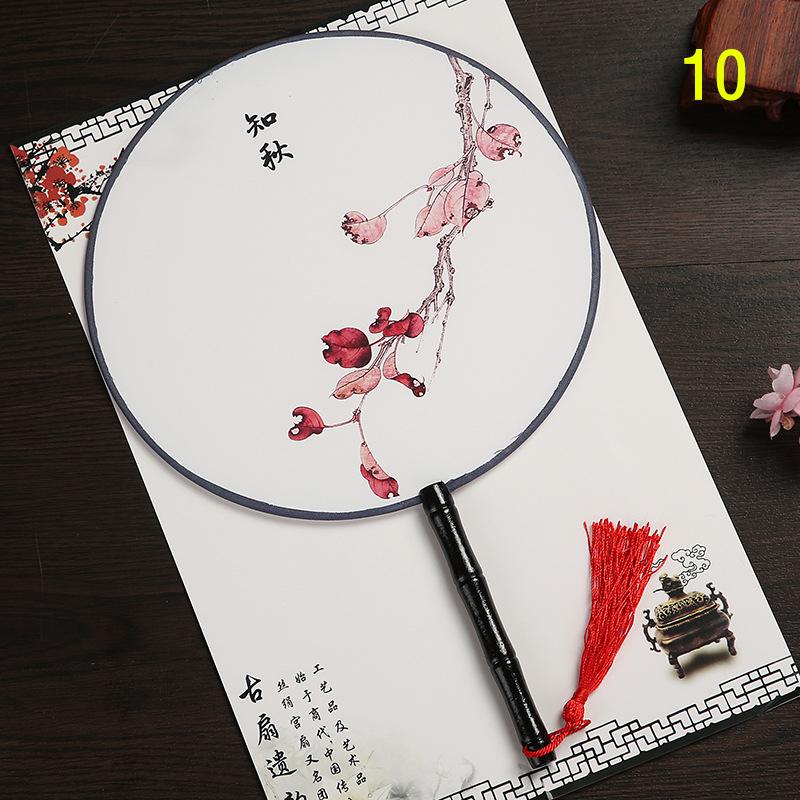 13 цветов круглый веер в китайском стиле с винтажным принтом шелковый веер свадебная вечеринка танцевальные аксессуары