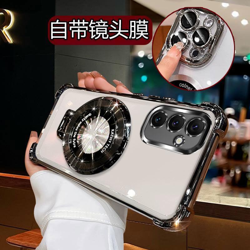 Противоударный чехол с блестящим покрытием и магнитным держателем для Samsung Galaxy A05 A05S A04 A04E A03S A02S A03 A02 A51 A71 A21S A31