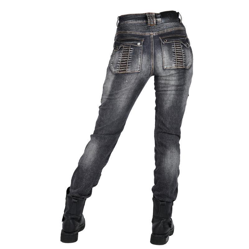 VOLERO+Motorcycle Wash Jeans Women's Vintage Motorcycle Casual Riding Pants+Kevlar Anti Wear And Anti Drop
