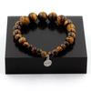 Stones and Minerals. Tiger Eye Beaded Bracelet 6 Mm + 8 Mm + 10 Mm. Made In France.