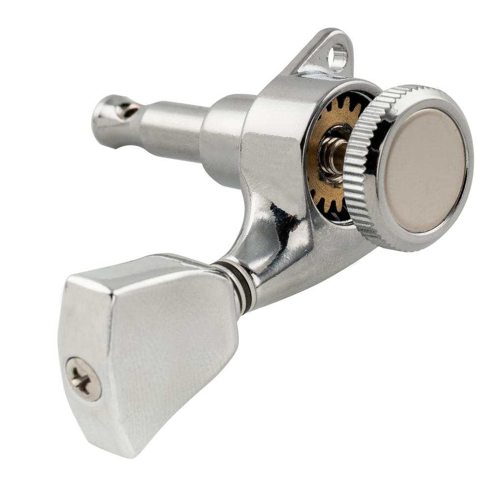 Musiclily Pro L3R3 Locking Tuners for Electric and Acoustic Guitars with Chrome Keystone Buttons