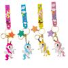 Cute Cartoon Rainbow Horse Keychain Pendant Unicorn Silicone Doll Women's Bag Car Key Chain Ring Decoration Bha-008y