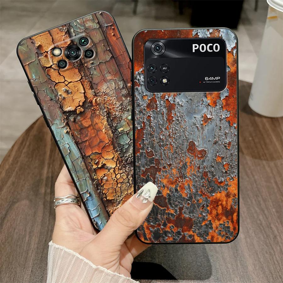 Ретро Ржавчина Чехол для телефона Funda для Xiaomi Poco F8 F1 C50 M3 M4 M7 Pro X3 X4 X5 X7 Pro C75 C61 F3 C71 M5