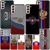 Чехол с российским флагом для Samsung Galaxy S20 FE S21 S22 Ultra S10 Plus S9 S8 S10e S7 Edge, силиконовый чехол, черный мягкий чехол для телефона