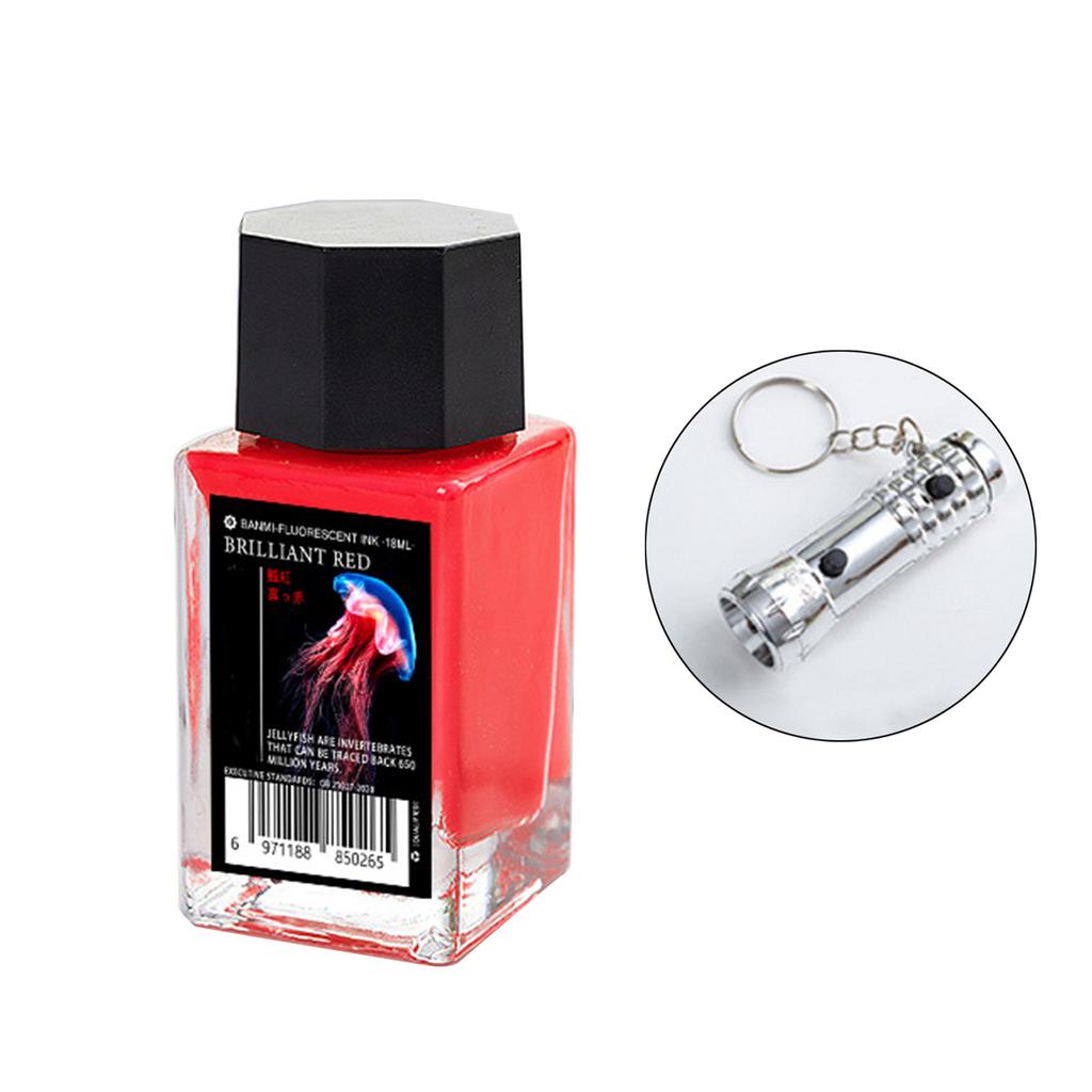 Colorful Invisible Ink for Illustration Drawing Calligraphy Writing 18ml Calligraphy Ink with UV Light for Dip Pen