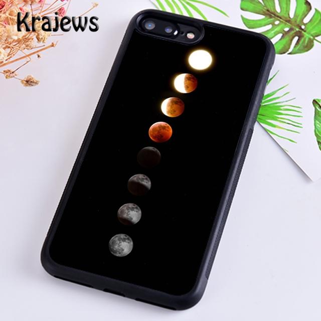 Krajews Луна Космос Лунное Затмение Планета Мягкий Чехол Для Телефона Для iPhone 17 Air 16 15 14 plus 11 12 13 pro max coque Fundas