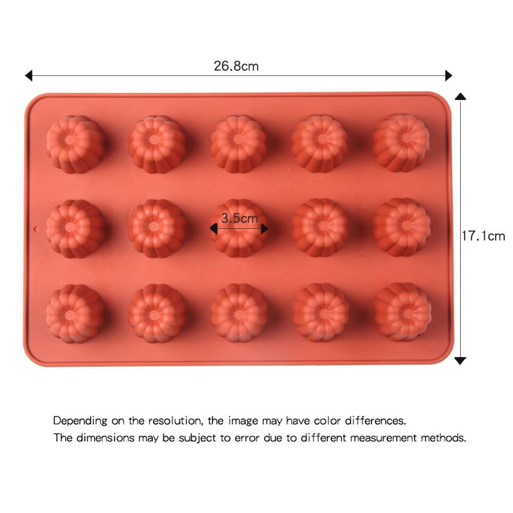 Silicone Mold 15 Cups French Custard Coffee Cake Mold Bordelais Silicon Candy Maker Muffin Jelly Cake Pan Baking Tools