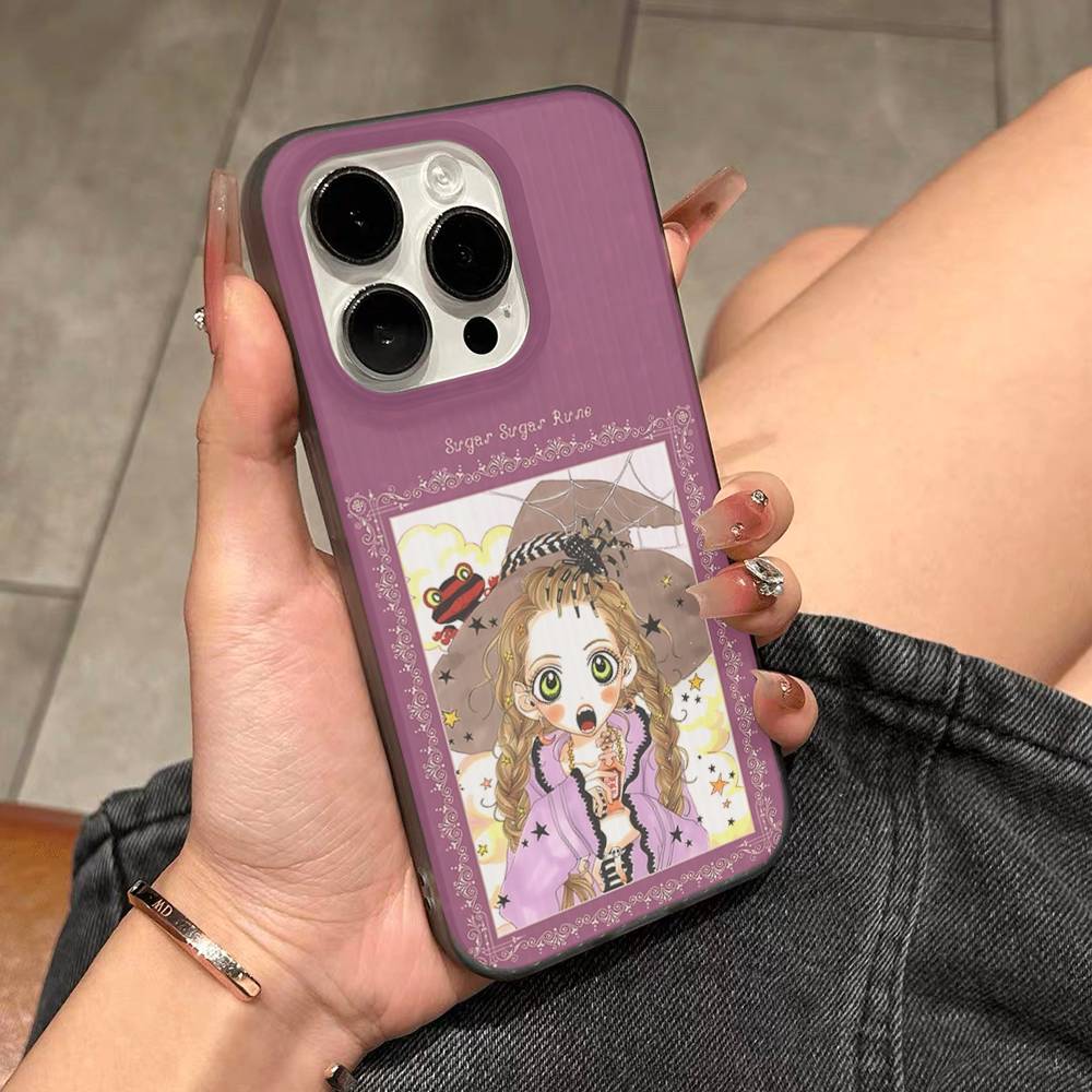 Аниме S-Sugar Sugar Мягкий гофрированный прозрачный чехол для телефона для IPhone 17 15 16 11 12 13 14 Pro Max Plus Pro