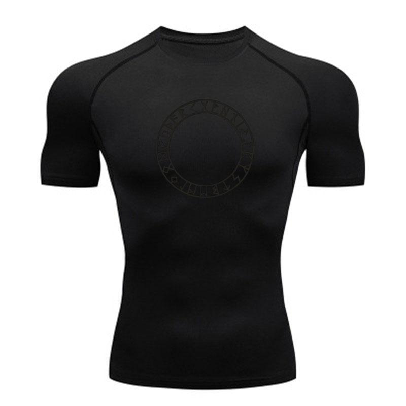 Men's Compression Fitness T-Shirt, Vintage Viking Rune Print