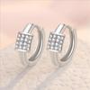 New Fashion Women Earrings Silver 925 Hoops for Lady Party Accessories Exquisite Cubic Zirconia Earrings Female Jewelry Shiny
