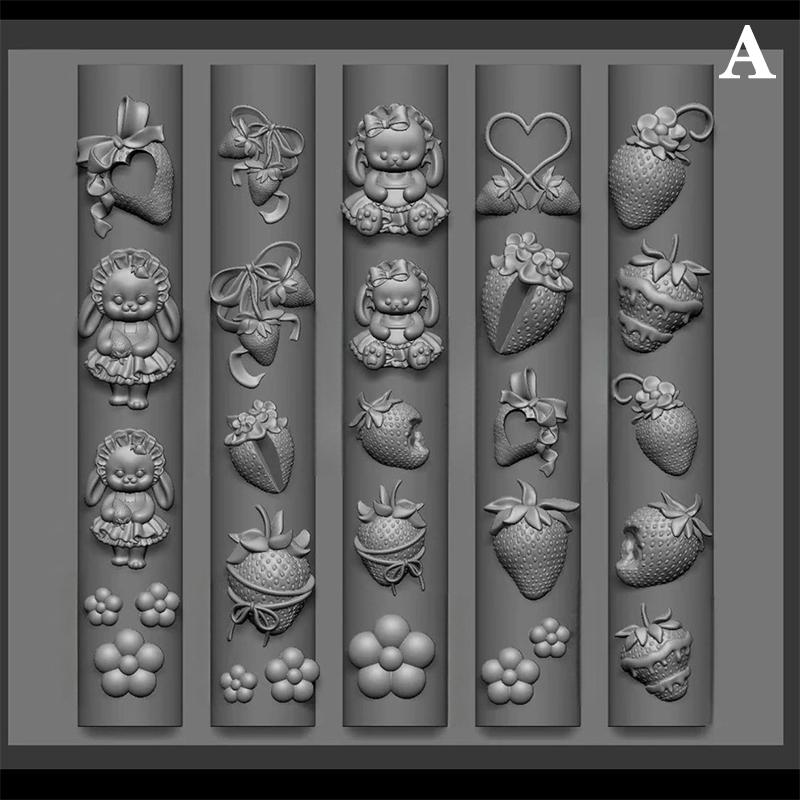 Силиконовые формы для 3D-дизайна ногтей - Формы с фигурками Осьминога/Клубники/Куклы для эпоксидной смолы/Гель-лака Дизайн Маникюра