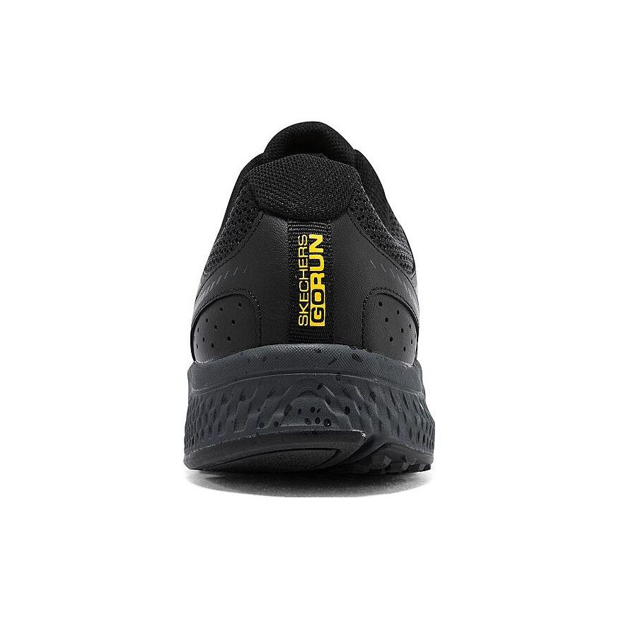 Skechers Легкие амортизирующие наколенники Беговая обувь Мужские кроссовки Черный Золотой 220371-BKYL