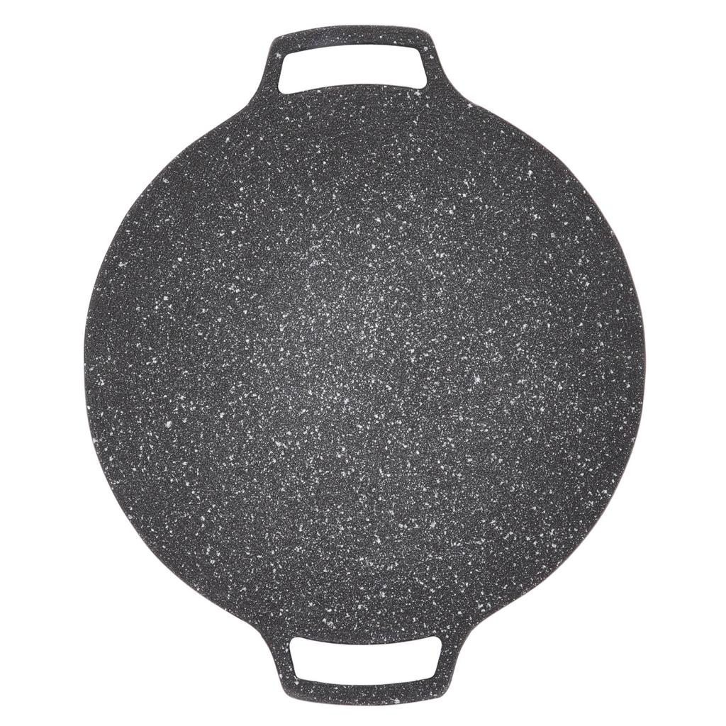 Korean BBQ Plate Barbecue Grill Non Stick Circular Frying Pan for Home Outdoor Stove Gas Type 33cm