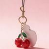 Брелок Подвеска Смола Вишневый Дизайн Брелок с Ветками из Золотого Сплава Надежная Застежка-Лобстер Крючок от Потери Сумки Ключи Аксессуары для Телефона