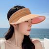 Female Versatile Empty Top Sun Hat Tide Outdoor Travel Beach Hat Uv Protection Sun Hat Letter Sun Hat