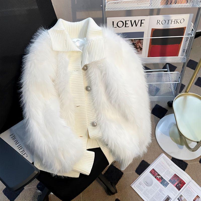 Пальто из искусственного меха норки в корейском стиле - Женская трендовая пушистая зимняя мода