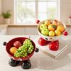 Cartoon Snack Fruit Plate Large Capacity Drain Basket Dopamine Tea Table Plate  Dining Table
