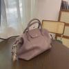 Japanese and Korean Soft Cowhide Handbag: Classic Women's Genuine Leather Dumpling Bag, Shoulder & Crossbody Style.