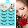 Manga Lashes 5Pairs Natural Lashes False Eyelashes Lashes Strip Makeup Lashes Full Anime Lashes Devil Little Eyelashes Band Q1E8
