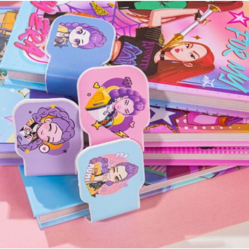 Hot K-POP Demon Hunter Girl Group A5 color page magnetic buckle notebook diary color planner book suitable for gift giving