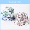 Retro Fisherman Hat Printed Double-sided Wear Summer Sunshade Sun Hat Women Outdoor Bucket Hat