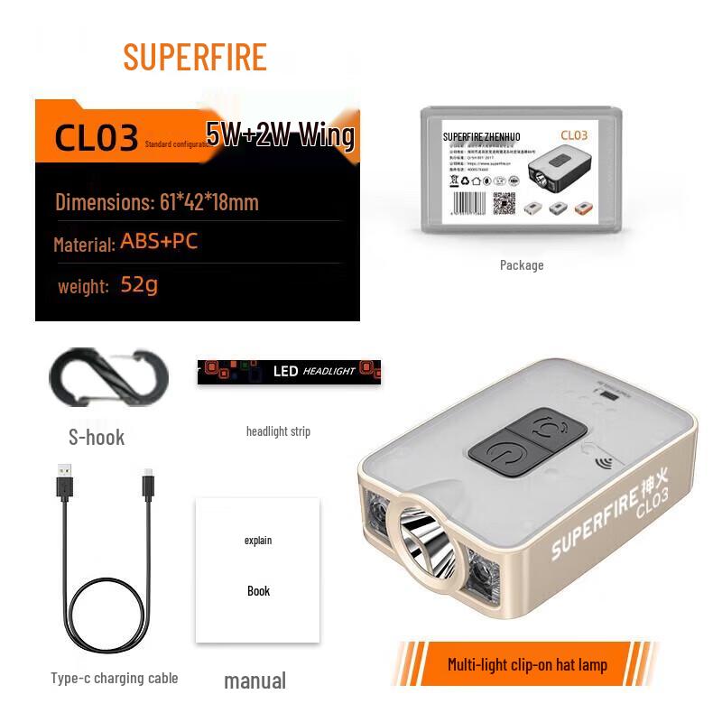 SupFire Ultralight Induction Fishing Headlamp