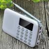 L218AM Digital Radio Rechargeable Emergency Flashlight 2 Inch AM FM Portable Radio Speaker
