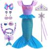 [KOCEKID] Платье в стиле Ариэль, детский роскошный комплект, платье в стиле русалки, косплей в стиле Ариэль, детский, платье принцессы в стиле Диснея, в стиле русалки