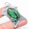 Ruby Zosite, Diopside Lab-Created 925 Sterling Silver Pendant 2.64" B3h37