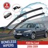 Щетки стеклоочистителя для Kia Ceed 2006-2009 Переднее лобовое стекло Очистка окна Ветровое стекло Автозапчасти Автомобильные щетки для дождя 24''+18''