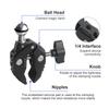 Camera Mounts Clamp Mount Bicycle Handlebar Adapter Mount Aluminum Alloy 1.5kg Load Capacity with Dual 360 degrees