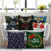 Decorative Printed Merry Christmas Theme Cushion Cover Xmas Decorations for Sofa Living Room Set of 5 12 X 12 Inch Multi
