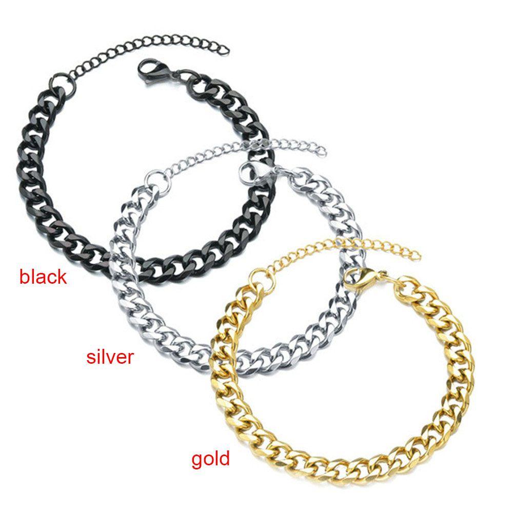 Gifts 3/5/7mm Fashion Men's Classic Cuban Wide Chain Men's Bracelet
